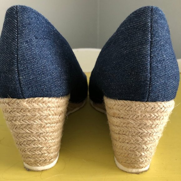 Dark Blue Wedge Heels - Picture 5 of 6